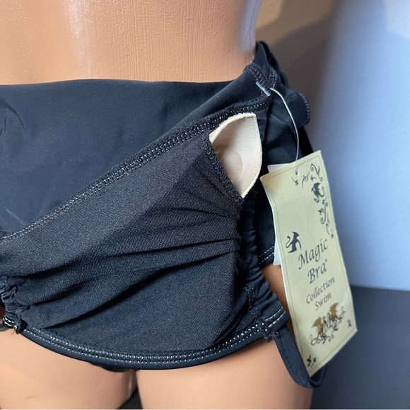 Nwt Magic Bra Cleavage Enhancement One Piece Black Swimsuit (SW22) - Picture 11 of 14